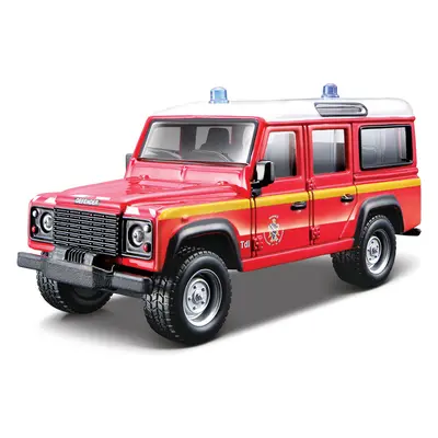 Bburago Land Rover Defender 110 1:50 červená - hasiči