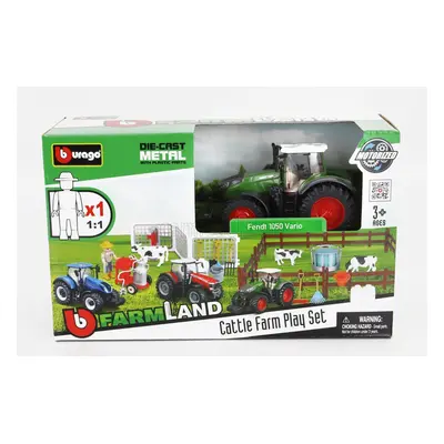 Bburago Fendt Set Farm Landt 1050 Vario Tractor 2016 1:50 Různé