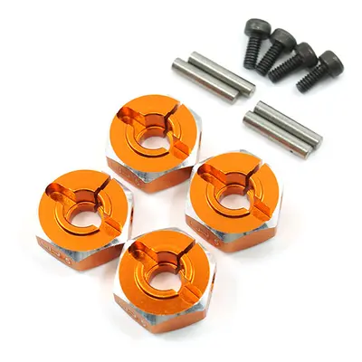 Hliníkové HEX unašeče kola 12x5mm, 4ks, oranžový