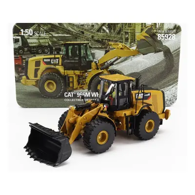 Dm-models Caterpillar Cat966m Ruspa Gommata - Scraper Tractor Wheel Loader 1:50 Žlutá Černá