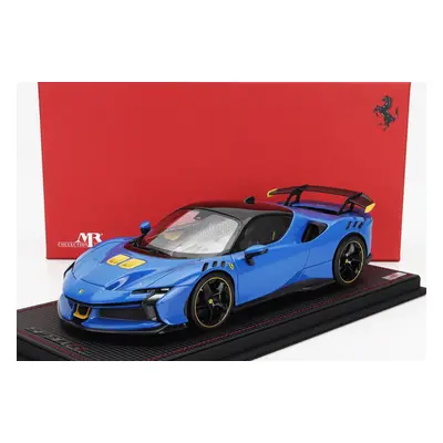 Mr-models Ferrari Sf90 Xx Stradale 2024 - Con Vetrina - With Showcase 1:18 Azzurro Dino - Modrá 