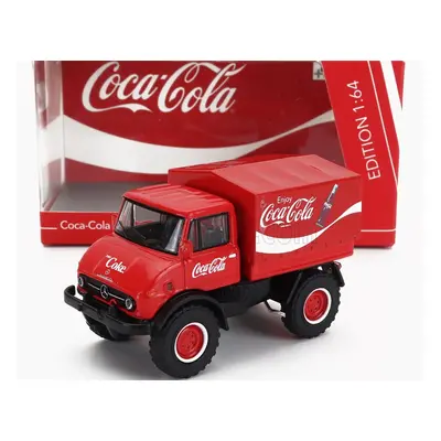 Schuco Mercedes benz Unimog U406 Truck Telonato Coca-cola 1966 1:64 Červená Bílá