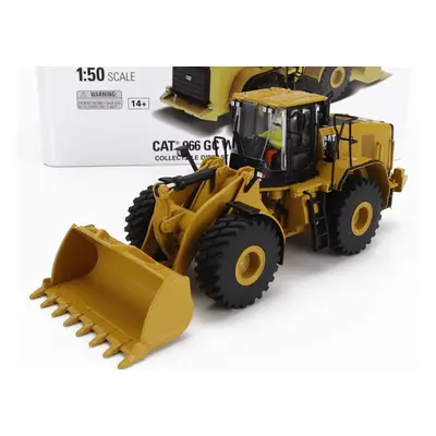 Dm-models Caterpillar Cat966gc Ruspa Gommata - Scraper Tractor Wheel Loader 1:50 Žlutá Černá