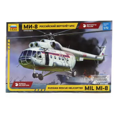 Zvezda Helicopter Mil Mi-8mt Russia Rescue Helicopter Military 1967 1:72 /