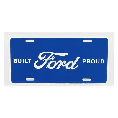 Edicola Accessories Funny Metal Plate - Ford Logo Built Proud 1:1 Modrá Bílá