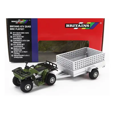 Britains Yamaha Quad 4x4 With Trailer 2009 1:32 Zelené Stříbro