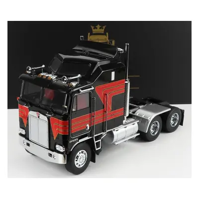 Road-kings Kenworth K100 Aerodyne Tractor Truck 3-assi 1976 1:18 Černá Červená