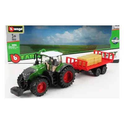 Bburago Fendt Vario 1050 Tractor With Trailer 2016 1:50 Zelená Červená