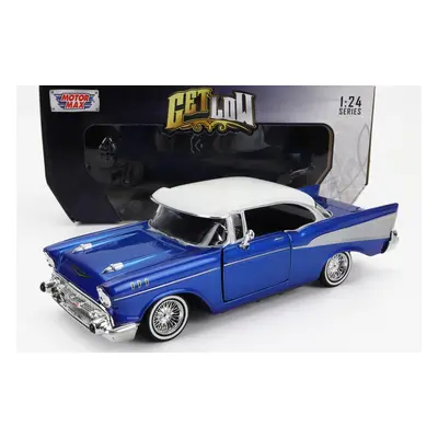 Motor-max Chevrolet Bel Air With Visor 1957 1:24 Modrá Stříbrná