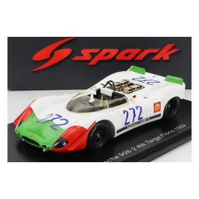 Spark-model Porsche 908-2 Spider N 272 4th Targa Florio 1969 W.kaushen - K.von Wendt 1:43 Bílá Z