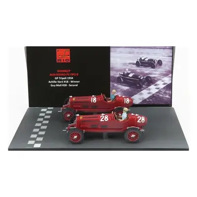 Rio-models Alfa romeo F1 2x P3 Scuderia Ferrari N 18 Winner Tripoli Gp 1934 Varzi + P3 N 28 2nd