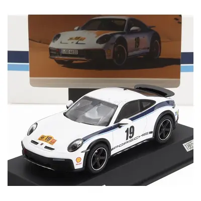 Spark-model Porsche 911 992 Coupe N 19 Rally Dakar Design 2022 1:43 Bílá Modrá