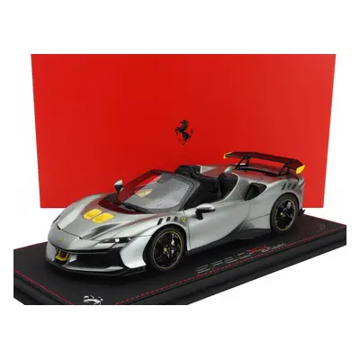 Bbr-models Ferrari Sf90 Xx Stradale Spider 2024 - Con Vetrina - With Showcase 1:18 Grigio Compet