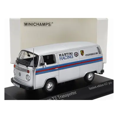 Minichamps Volkswagen T2 Delivery Van Porsche Renndienst Martini Racing Design 1972 1:43 Silver