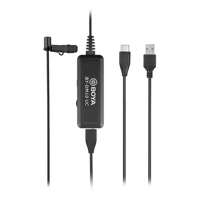 BOYA BY-DM10 UC digitální klopový mikrofon s monitoringem & USB typ C a USB kabel typ A