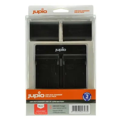 Jupio set 2x LP-E6 pro Canon, 1700 mAh + USB Duální nabíječka