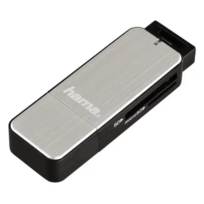 Hama čtečka karet USB 3.0 SD/microSD (stříbrná)