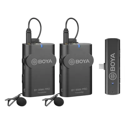 BOYA BY-WM4 Pro-K6 Bezdrátový mikrofonní 2,4GHz UHF systém pro USB-C zařízení