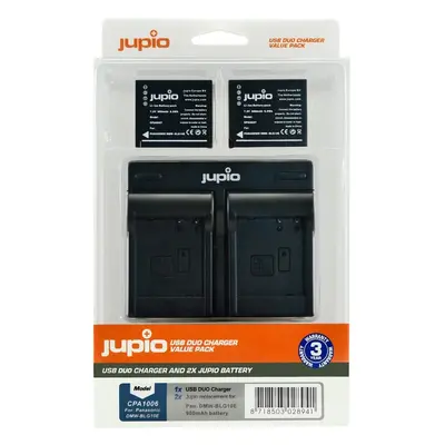 Jupio set 2x DMW-BLG10 pro Panasonic, 900 mAh + USB duální nabíječka