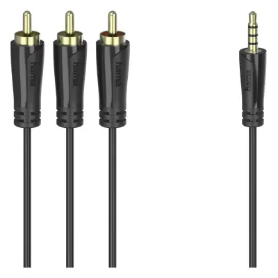 Hama AV kabel 3,5 mm jack - 3x cinch, stereofonní videokabel