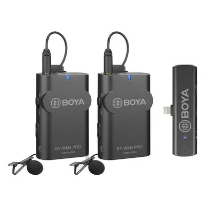 BOYA BY-WM4 Pro-K4 Bezdrátový mikrofonní 2,4GHz UHF systém pro iOS zařízení