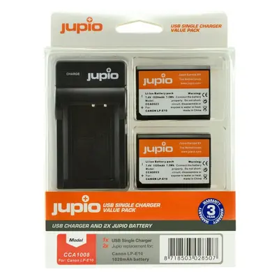 Jupio set 2x LP-E10 pro Canon, 1.020 mAh + USB nabíječka