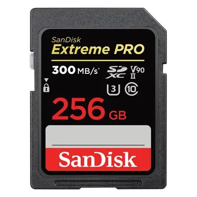 SanDisk Extreme PRO 256 GB SDXC paměťová karta up to 300 MB/s, UHS-II, Class 10, U3, V90