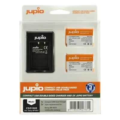 Jupio set 2x NP-BX1 pro Sony, 1.250 mAh + nabíječka