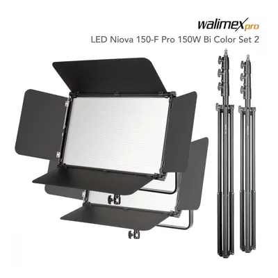 Walimex pro LED Niova 150-F Pro 150W Bi Color Set2