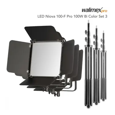 Walimex pro LED Niova 100-F Pro 100W Bi Color Set3