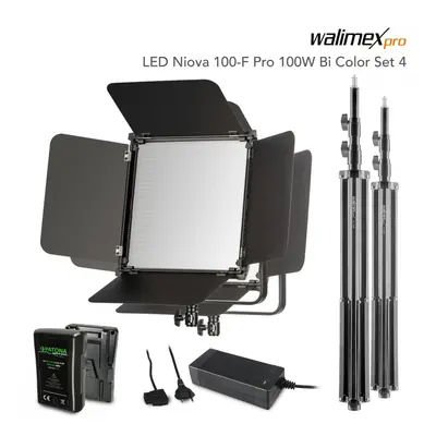 Walimex pro LED Niova 100-F Pro 100W Bi Color Set4