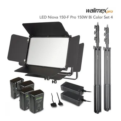 Walimex pro LED Niova 150-F Pro 150W Bi Color Set4