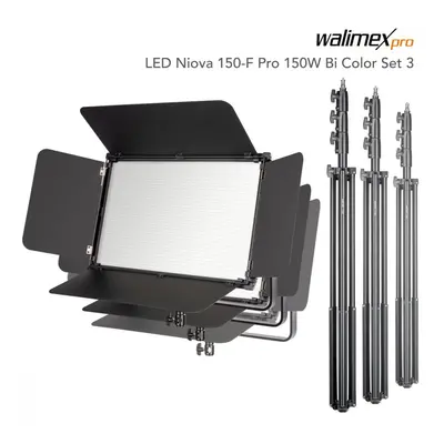 Walimex pro LED Niova 150-F Pro 150W Bi Color Set3