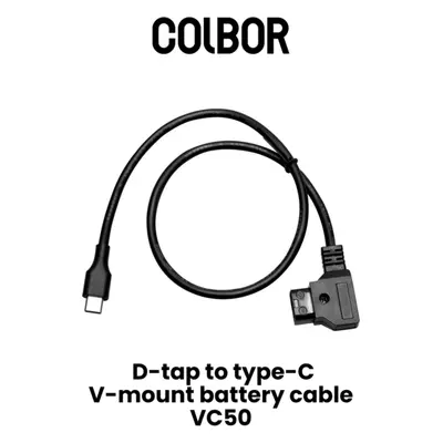 Trvalé světlo Colbor VC 50 propojovací kabel D-tap USB-C