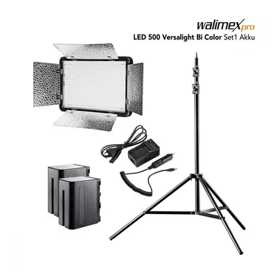 Walimex pro Versalight 500 LED Bi Color se stativem + 2x baterie