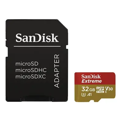 SanDisk Extreme microSDHC 32GB 100 MB/s A1 Class 10 UHS-I V30 + adapter