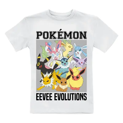 Pokémon Kids - Evoli Evolutionen detské tricko bílá