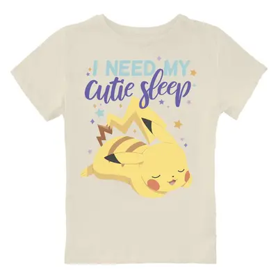 Pokémon Kids - Pikachu - I Need My Cutie Sleep detské tricko béžová