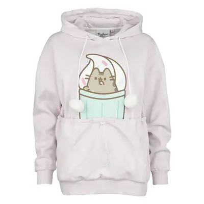 Pusheen Cat Dámská mikina s kapucí světle růžová