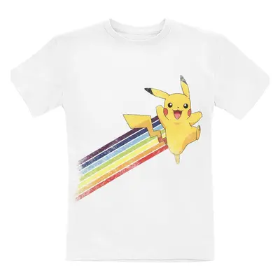 Pokémon Kids - Pikachu - Rainbow detské tricko bílá