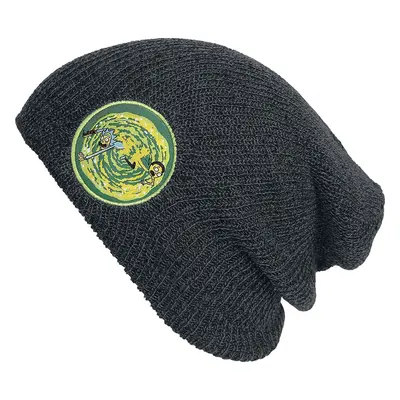 Rick And Morty Portal Beanie čepice tmavě prošedivělá