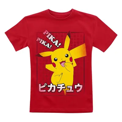 Pokémon Kids - Pikachu - Pika! detské tricko červená