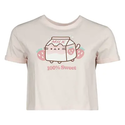 Pusheen Strawberry Dámské tričko světle růžová