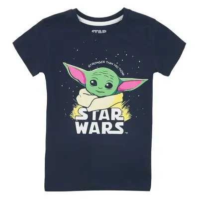 Star Wars Kids - The Mandalorian - Baby Yoda - Grogu detské tricko tmavě modrá