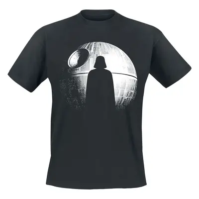 Star Wars Rogue One - Deathstar Silhouette Tričko černá