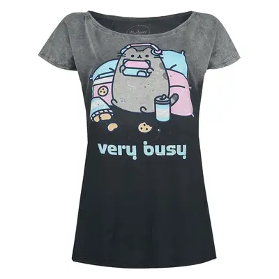 Pusheen Very Busy Dámské tričko tmavě šedá