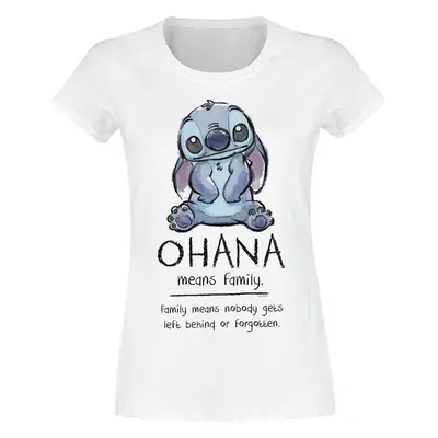 : Lilo & Stitch Ohana Means Family Dámské tričko bílá