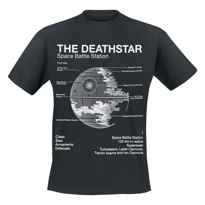 Star Wars Death Star - Sketch Tričko černá