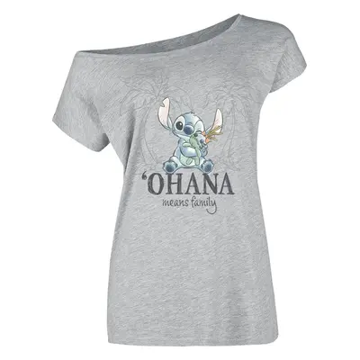 Lilo & Stitch Ohana Tropical Dámské tričko šedá