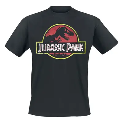 Jurassic Park Classic Logo Tričko černá